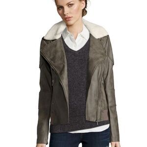 SAM EDELMAN Faux Leather Moto Coat